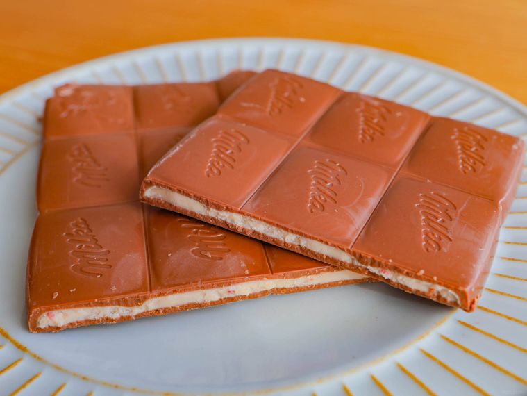 ドイツ発チョコレートミルカ ストロベリーの断面