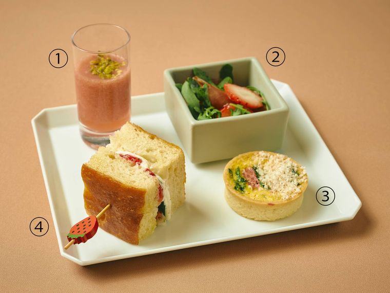 ストロベリーアフタヌーンティーのセイボリーセレクションのイメージ