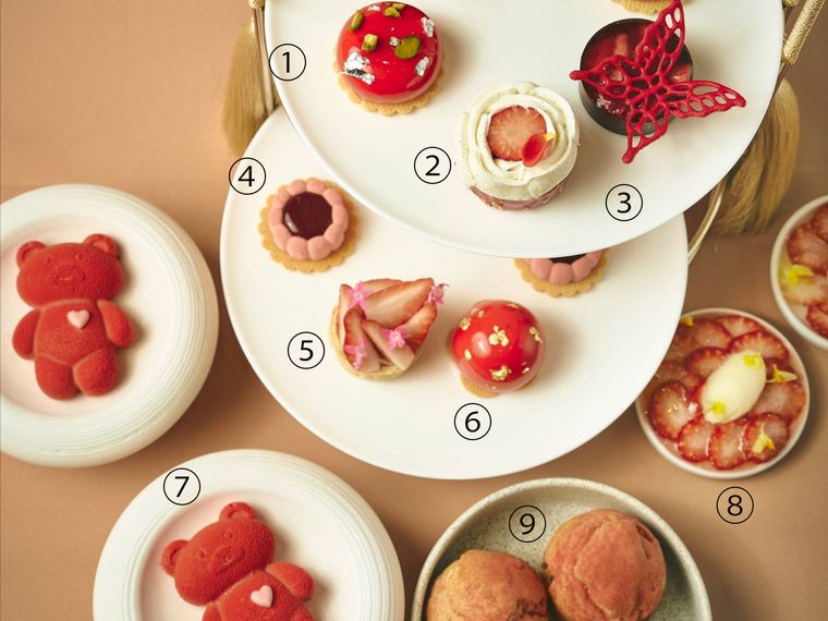 ストロベリーアフタヌーンティーのスイーツセレクションのイメージ