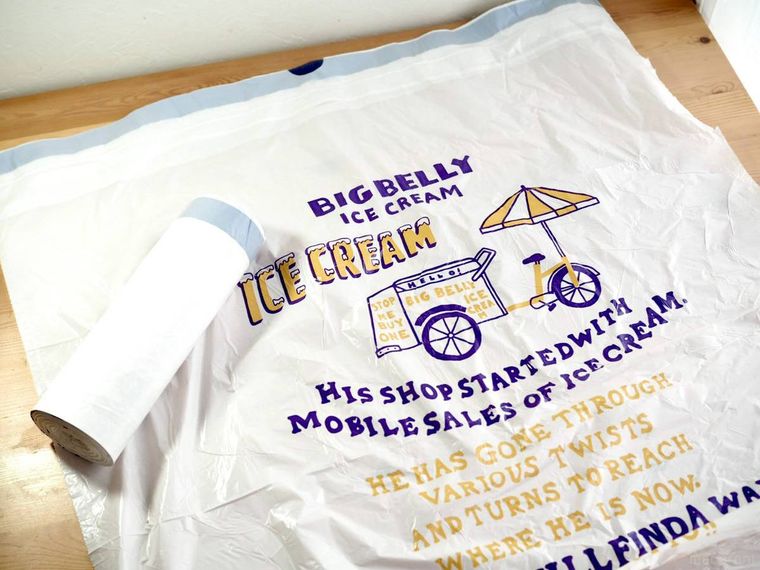 3COINSひも付きロールポリ袋L