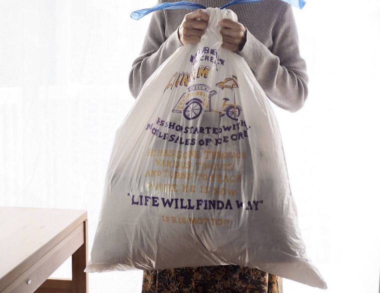 3COINSひも付きロールポリ袋L