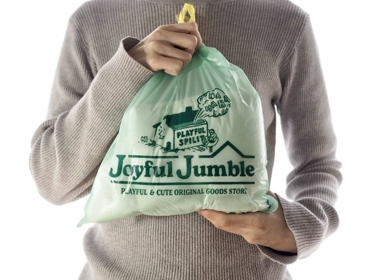 3COINSひも付きロールポリ袋SS