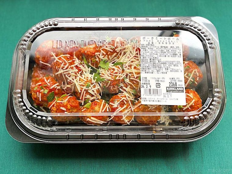 コストコポークミートボールのパッケージ