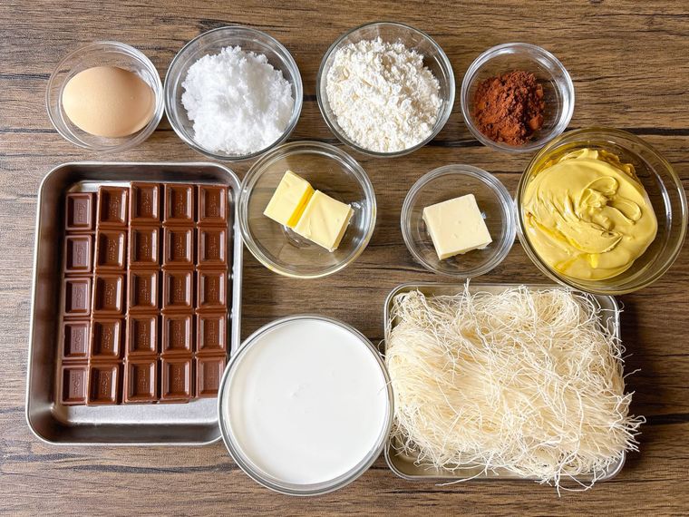 ドバイチョコブラウニーの材料