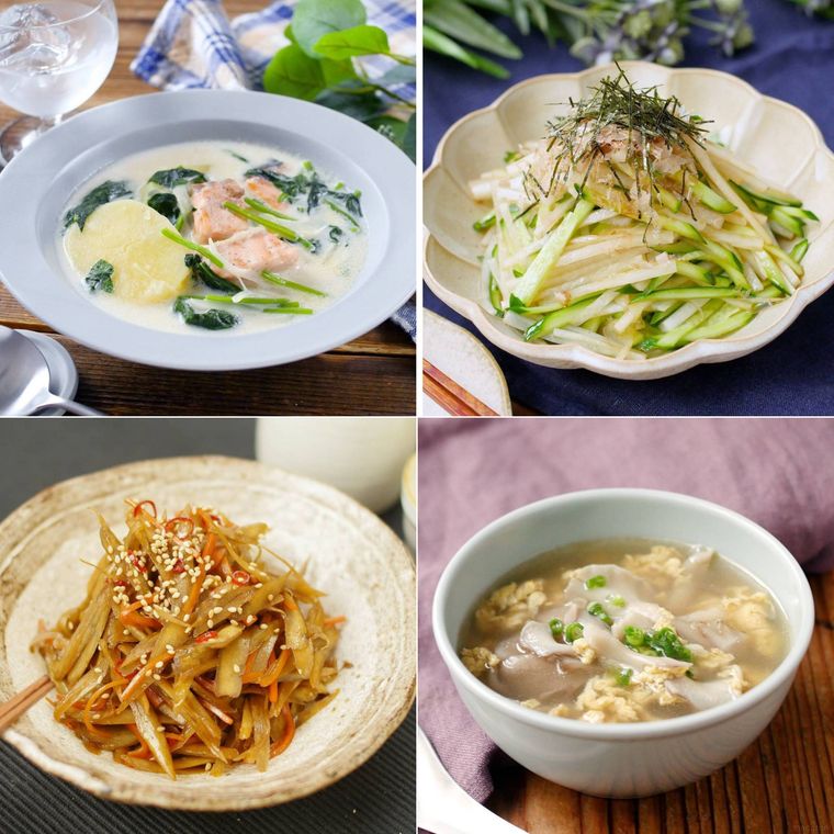 野菜多めで食べごたえある献立