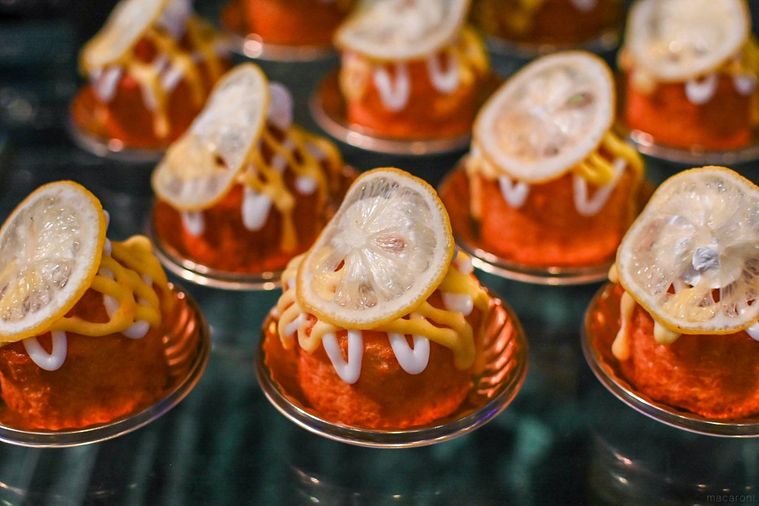 レモンケーキのアップ