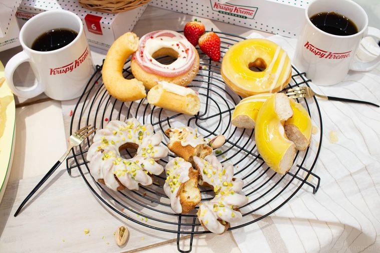 クリスピークリームドーナツ試食会でのフォトスポット