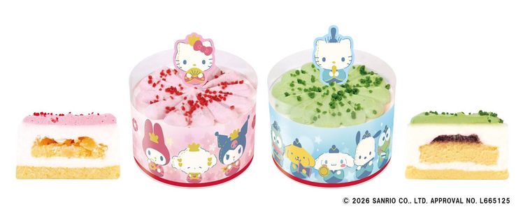 サンリオキャラクターズのおひなさまケーキ