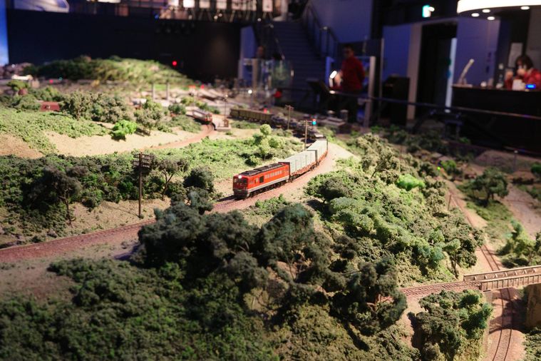 ジオラマの電車