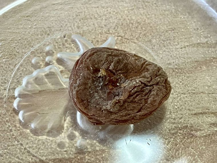 お皿に盛り付けた干し梅