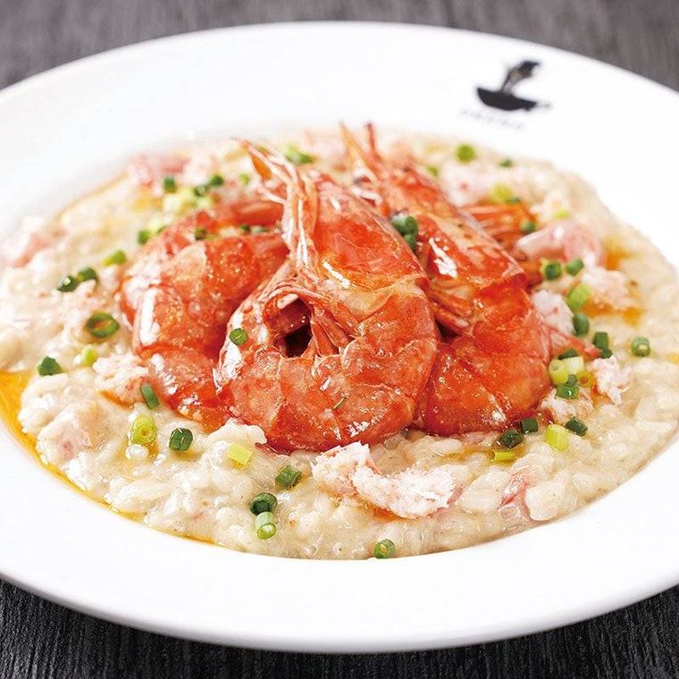 4. 赤海老とズワイガニの濃厚カニ味噌リゾット