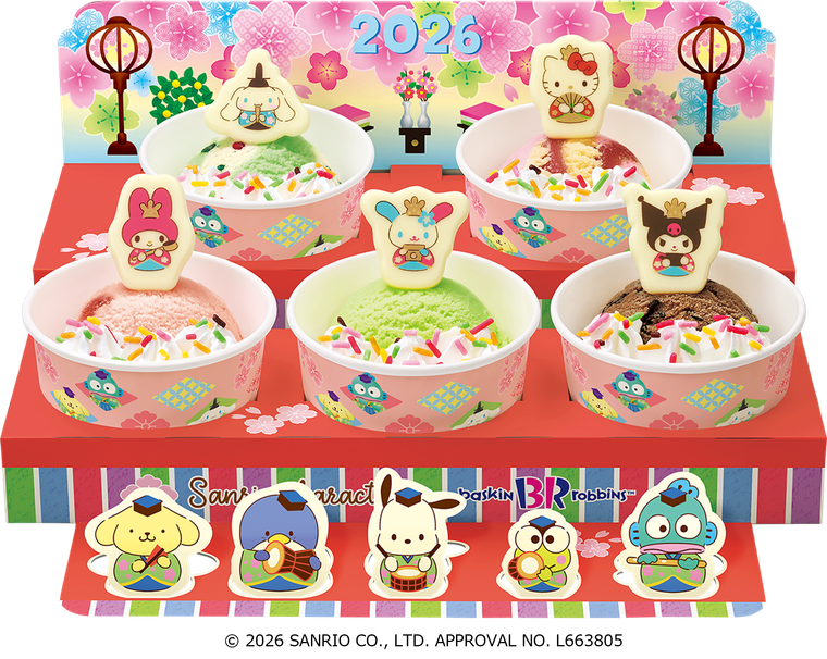 サーティワンのサンリオキャラクターズ ひなだんかざりのイメージ