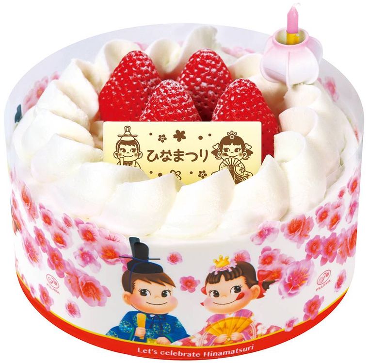 不二家のひなまつり苺のショートケーキのイメージ