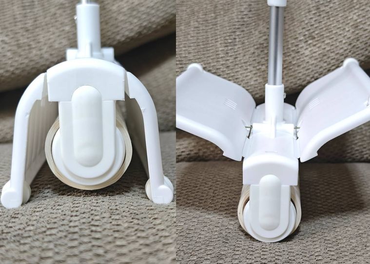 ケース一体式 粘着クリーナーを使用している様子