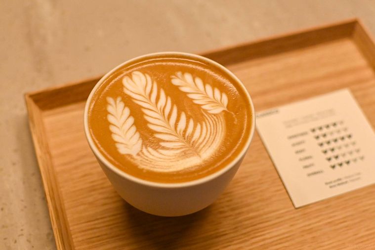 カフェラテのアップ