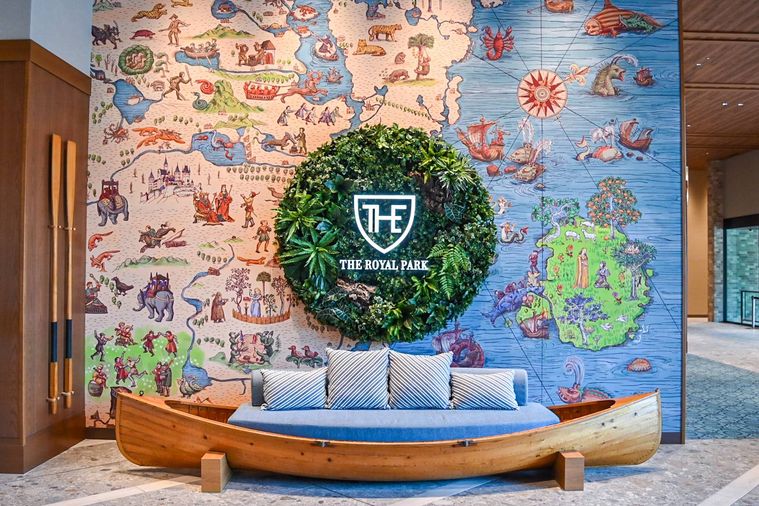 ホテルのロビーのフォトスポット