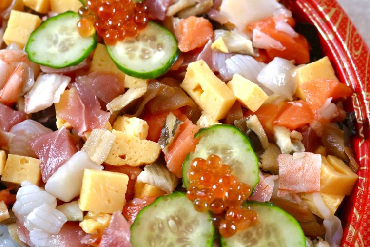 9種具材の海鮮ばらちらしの具材