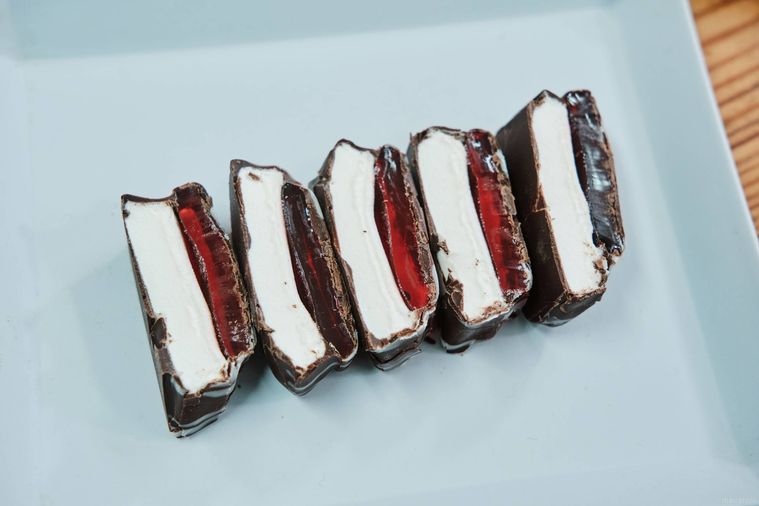 チョコゼリーマロの断面