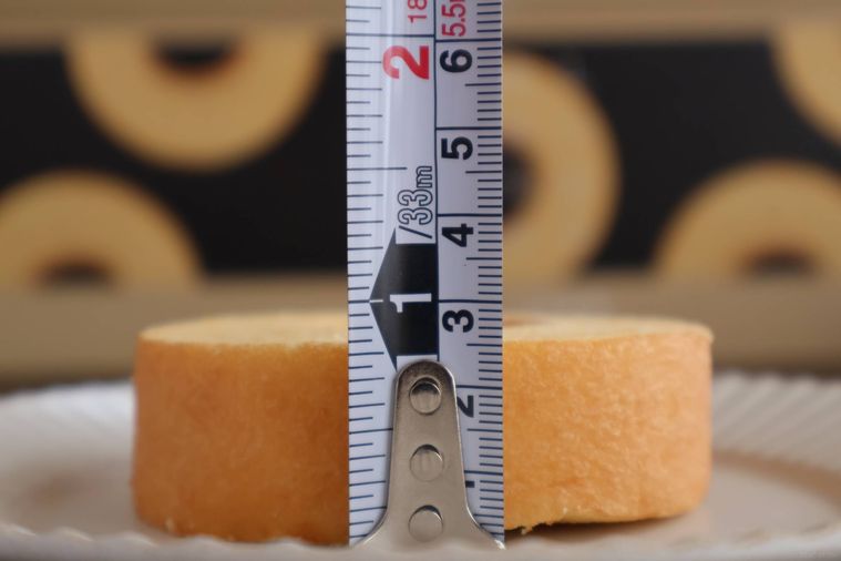 バームクーヘンをメジャーではかる