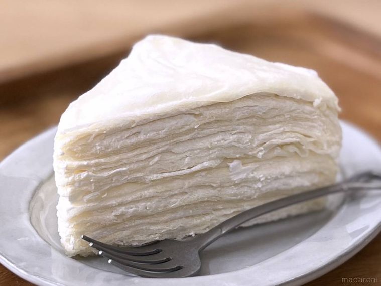 春巻きの皮とホイップクリームで作ったミルクレープ