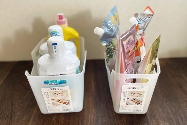 日用品を収納したストッカー