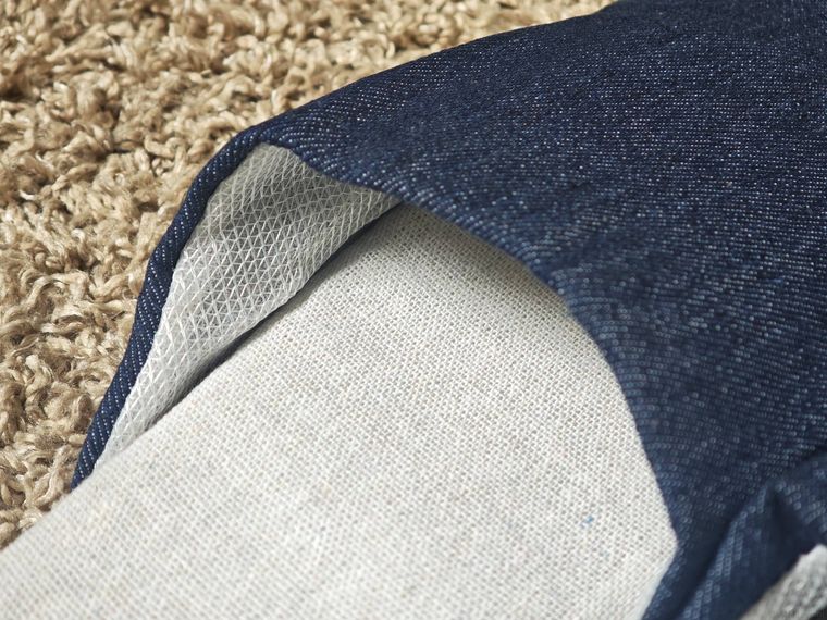 ソフトスリッパ デニム風をアップに撮った様子