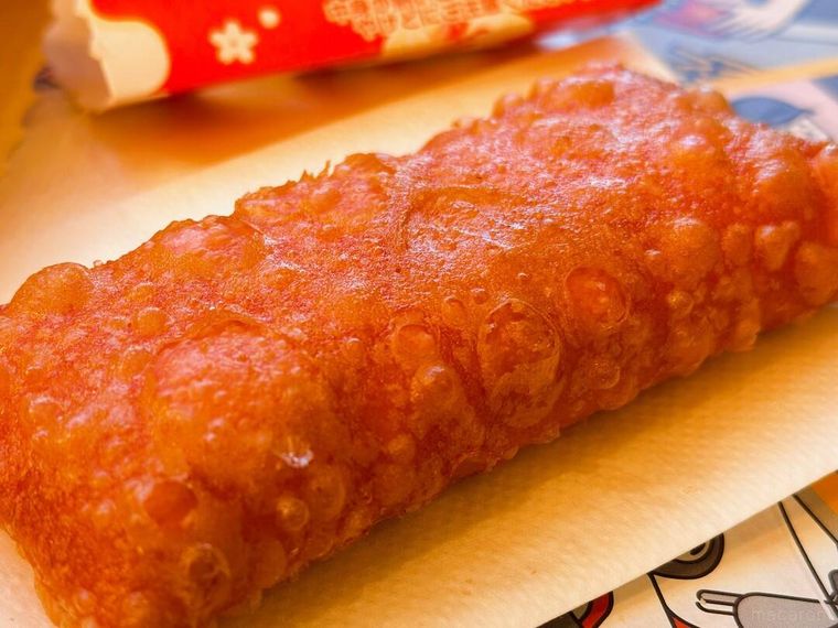 マクドナルドいちごショートケーキパイのパイ生地の様子