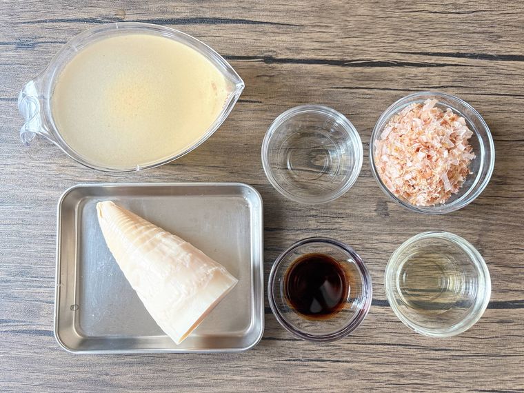 たけのこの土佐煮の材料