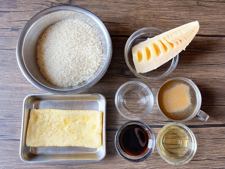 たたけのこご飯の材料