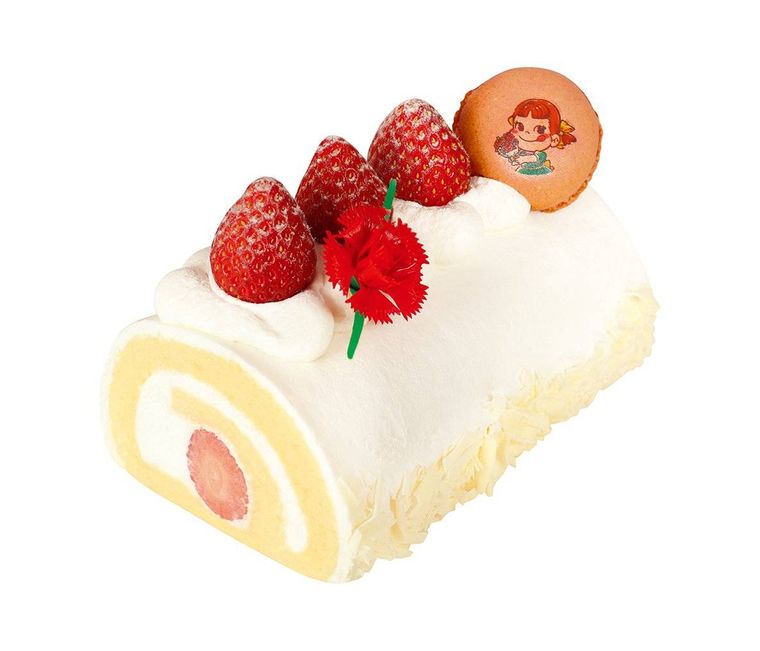 苺のロールケーキ