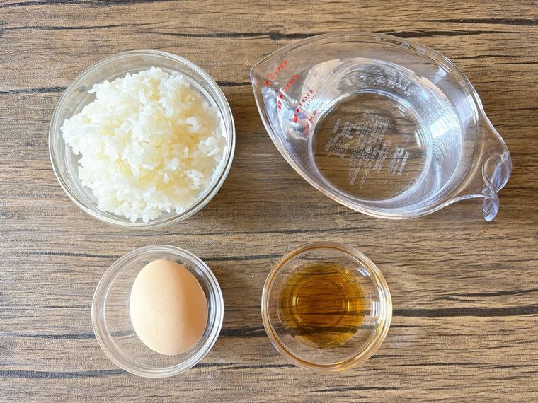 卵雑炊の材料