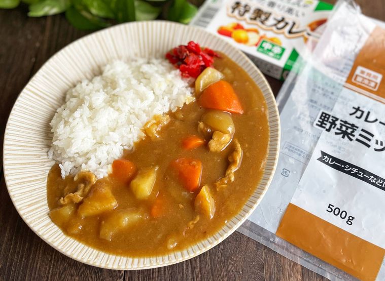 業務スーパーの食材で作ったカレーライス