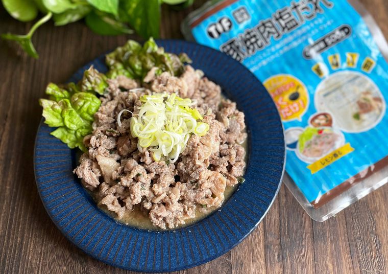 豚焼肉塩だれの調理例