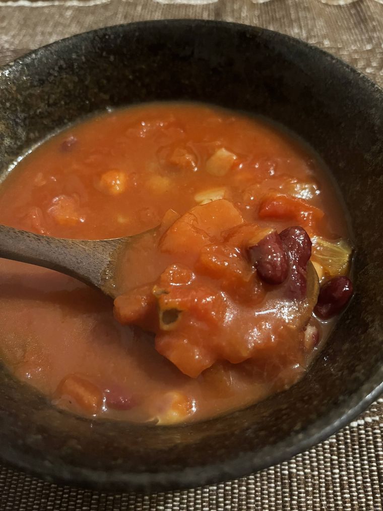 トマト缶でつくる ミネストローネベース、できあがりの様子