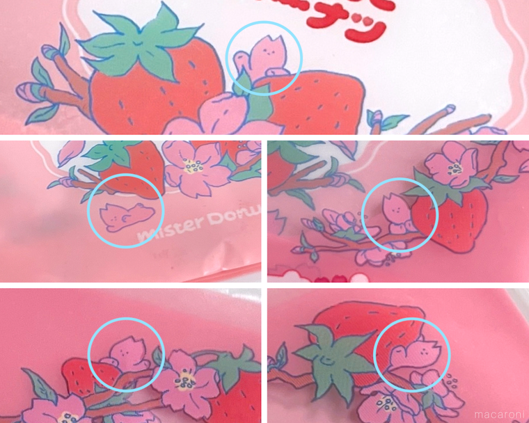 桜もちっとドーナツのスリーブに描かれた桜の妖精