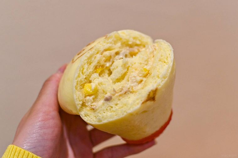 中華まんの中身のアップ