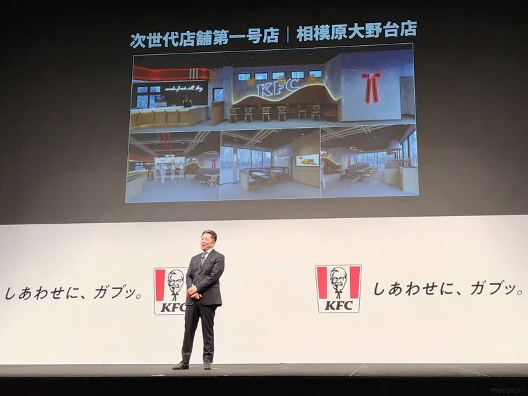 プレゼンテーションする社長