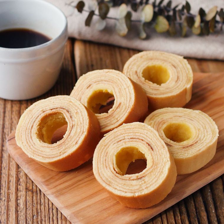 ホットケーキミックスでバウムクーヘン