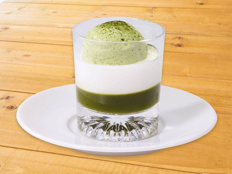 3. 抹茶クリームのミルクプリン