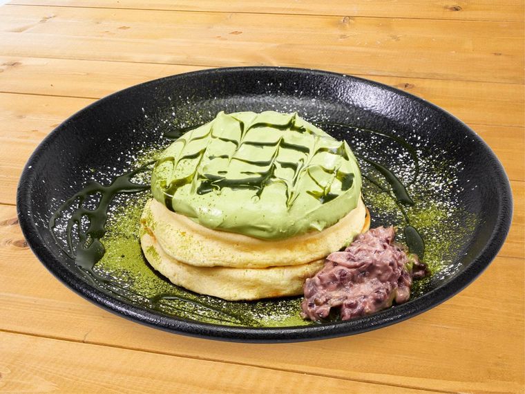 1. 抹茶クリームのリコッタパンケーキ