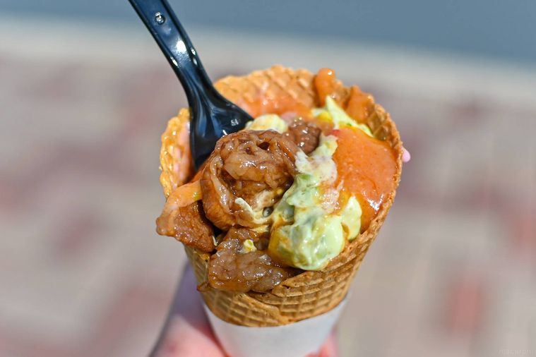 牛カルビコーンのアップ