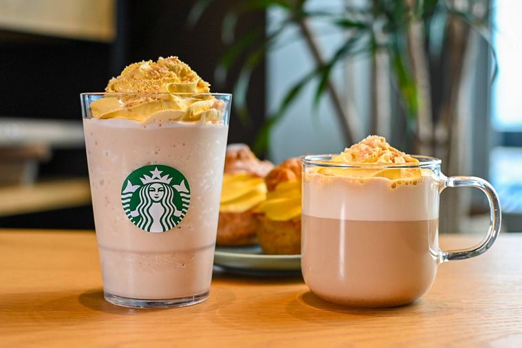 フラペチーノとラテのアップ