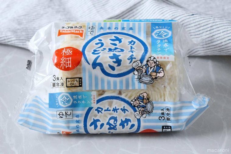 カトキチ極細さぬきうどん3食入りのパッケージ