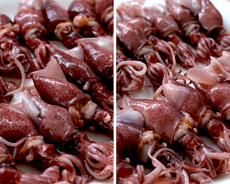 ボイルほたるいかのコラージュ画像