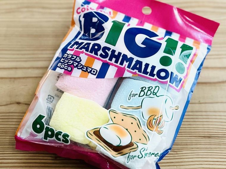 ダイソーのアンディ カラフルBIGマシュマロ 6個