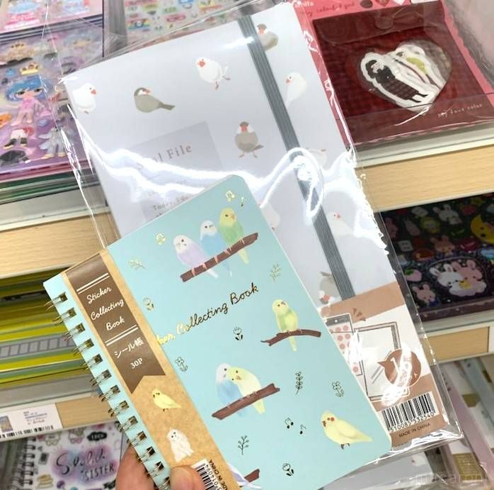 100円均一ショップで販売されているコンパクトなタイプのシール帳