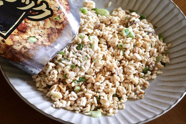 加熱する前のガーリックライス