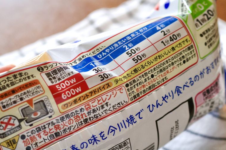 パッケージの裏面