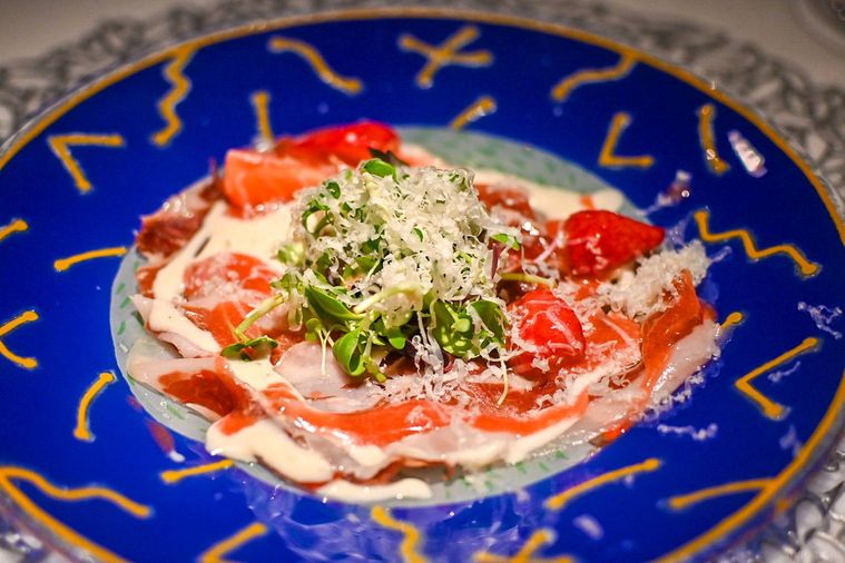 生ハムのアップ