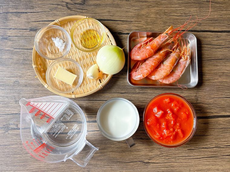 海老のビスクの材料